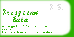 krisztian bula business card